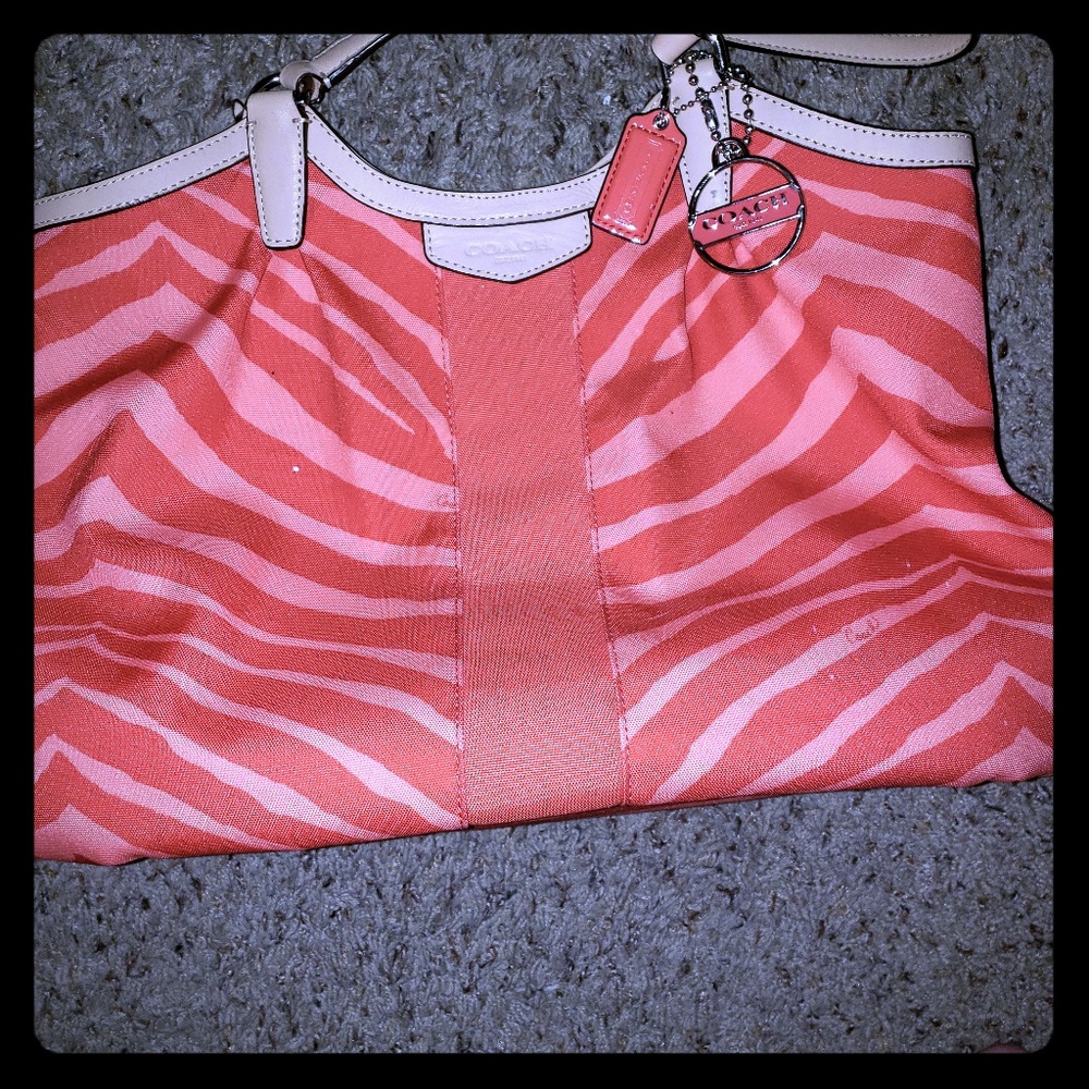 Coach zebra print purse